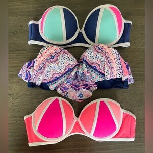 Arizona Jean Co Swim Top Push Up Set of 3